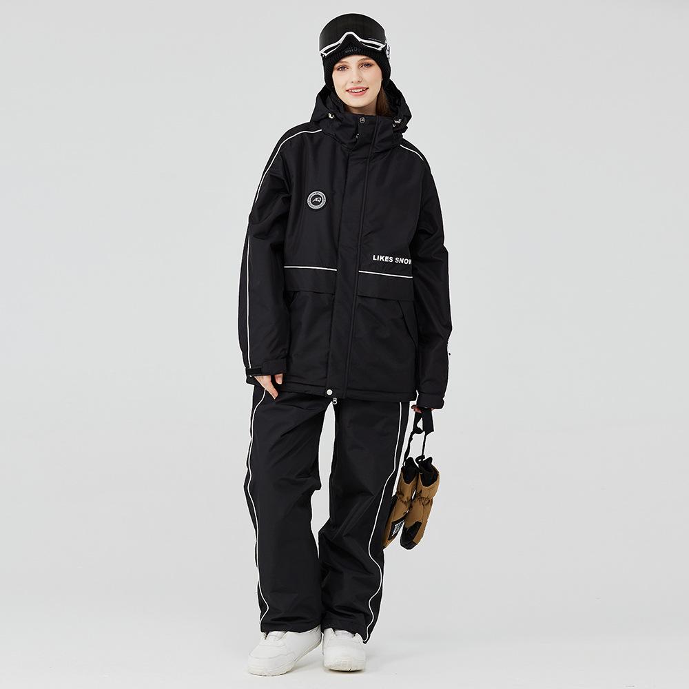 Men's and Women's Winter Ski Suit: Snowboard Jacket and Pants Set, Warm and Thickened for Outdoor Snow Sports.