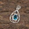 Apatit Edelsteinschmuck, 925 Massiv Sterlingsilberschmuck, Handgefertigter Wunderschöner Silberanhänger als Erntedankgeschenk