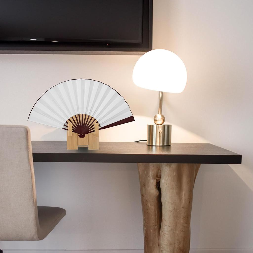 Japanese Fan Holder Stand - Decorative Folding Fan Rack for Home Storage and Organization, 5.51 X 2.95 X 1.57 Inch