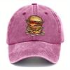 Men's Hamburger Printed Baseball Hat Outdoor Sports Beach and Casual Wear Father's Day Gift