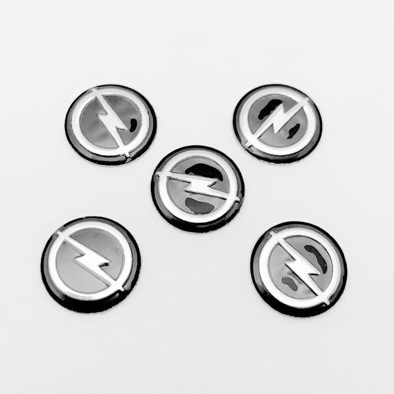 5ks 50ks 14mm 1,4cm Samolepka na klíč od auta Hliníkový znak Nálepka Pro Opel Astra j Insignia Astra g Corsa Zafira Mokka Vivaro Meriva