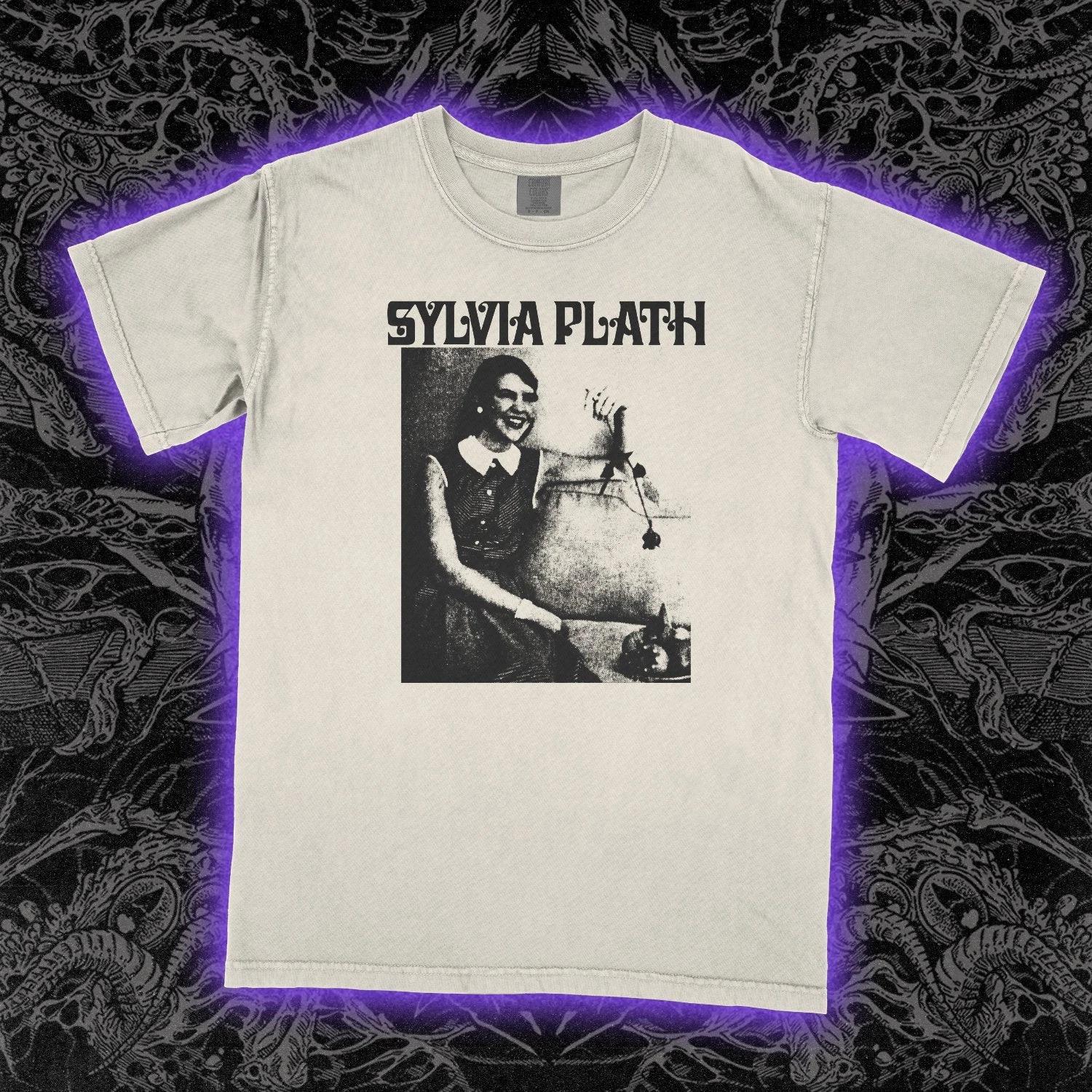 Sylvia Plath T-Shirts mit Designs von Dichtern, Schriftstellern und literarischen Ikonen, Unisex-T-Shirts aus reiner Baumwolle, geeignet für alle Jahreszeiten M gray