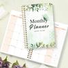 2026 A5 Monthly Planner,Green Butterfly Floral Cover,Academic Agenda with Notes&To Do List,Perfect for Time Management,Good Gift