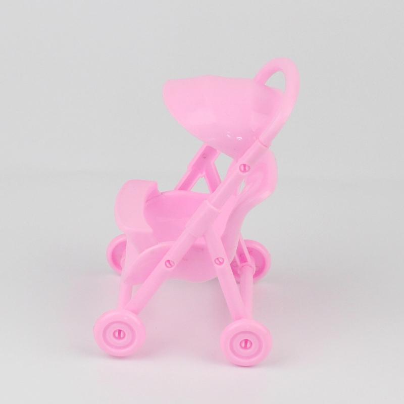 Mini Dollhouse Baby Stroller for Girl for Doll Miniature Trolley Toys for Doll House Decoration Kids for Play House Educ