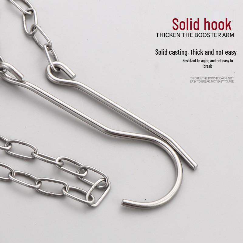 Stainless Steel Portable Camping Tripod Pot Stand with Hanging Ring