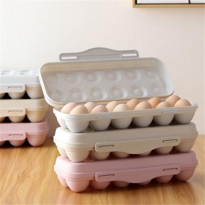 1PC Home Stackable Egg Tray Holder Storage Box with Cover for Refrigerator