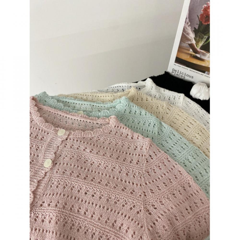 Honey J Women S Flat Knit Wave Cardigan 5color