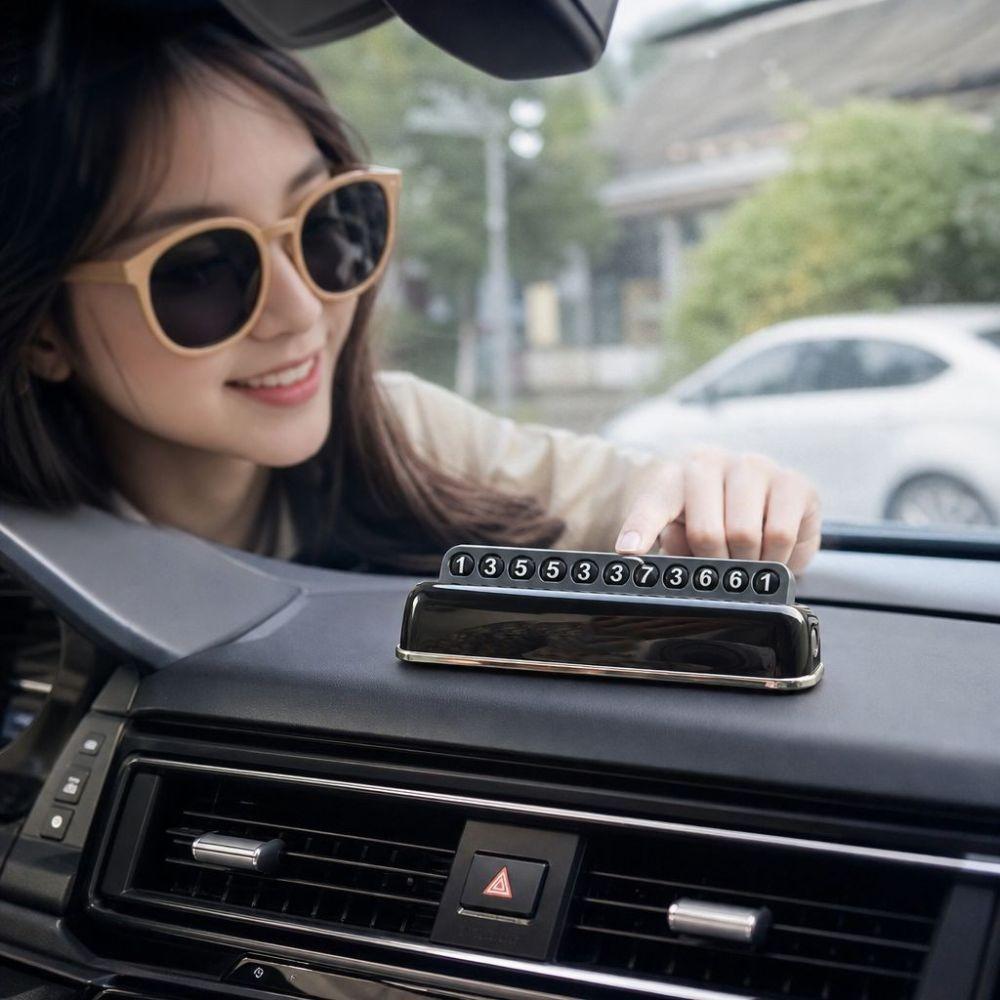 Hidable Moving Plate ABS Number Sign NEW Temporary Number Plate Car Decoration