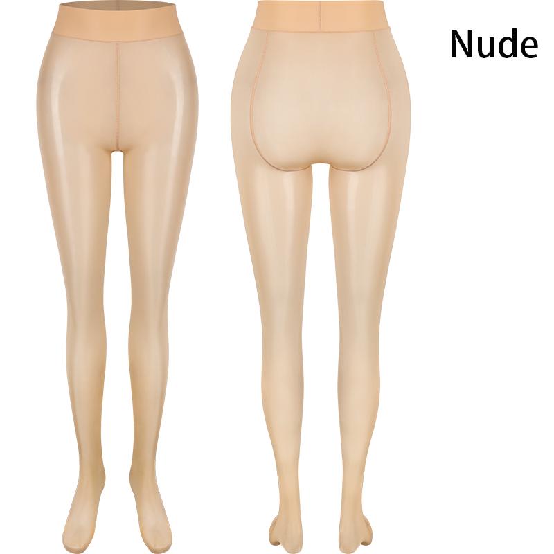 

Женские колготки с высокой талией, с мерцающим эффектом, формирующие, с эффектом масла, ультра-блестящие, прозрачные, сексуальные, блестящие, с закрытой ластовицей One Size Fit All бежевый