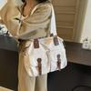 Decorative Nylon Shoulder Bag for Women Casual Monochromatic Large Capacity Fashion Bag Quality