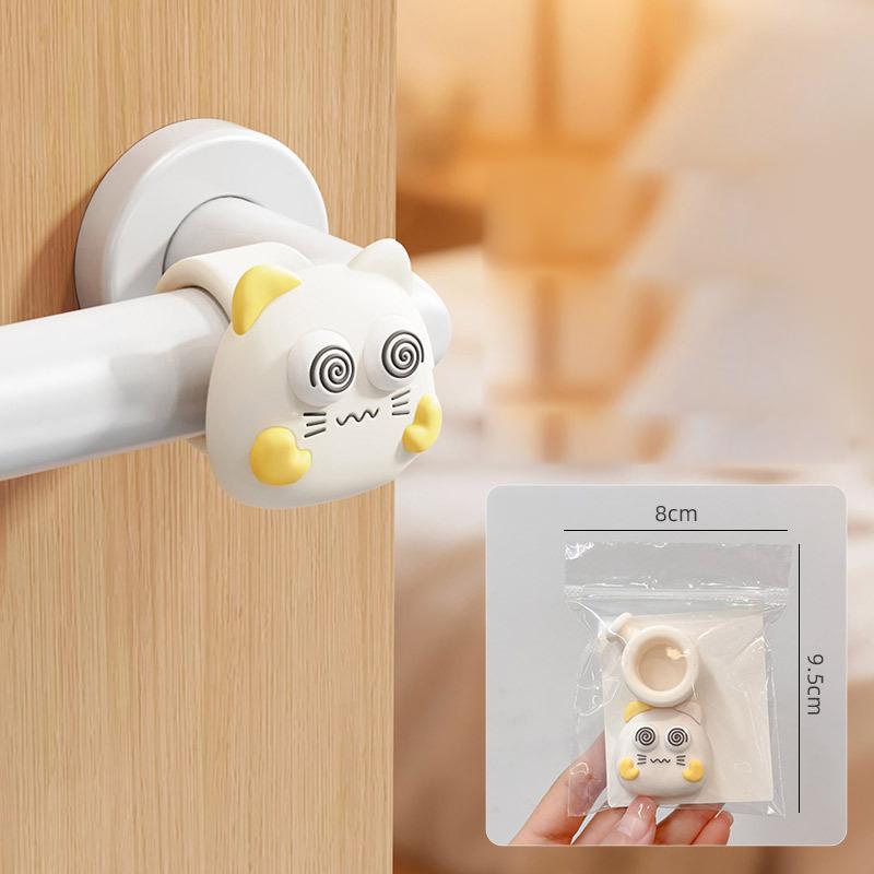 Stopper Cartoon-Stil Silikon Türstopper Anti-Beschädigung Wandprotektor Schutzmatte Kollisionsschutz Türgriff Aufprallschutz