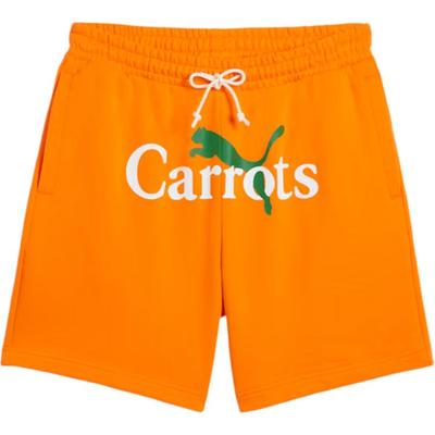 X Carrots Collaboration Carrots SS24 Brand Logo Fashion Loose Fit Three-Quarter Casual Shorts Unisex Shorts Orange 627447-45