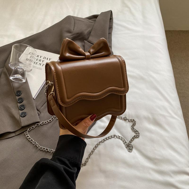 Cute Bag New Summer Bow Mini Square Bag Super Small Fairy Crossbody Bag Coin Wallet Trendy