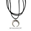 Fashion Moon Horn Pendant Necklace Choker Jewelry Multilayer Chain Necklace