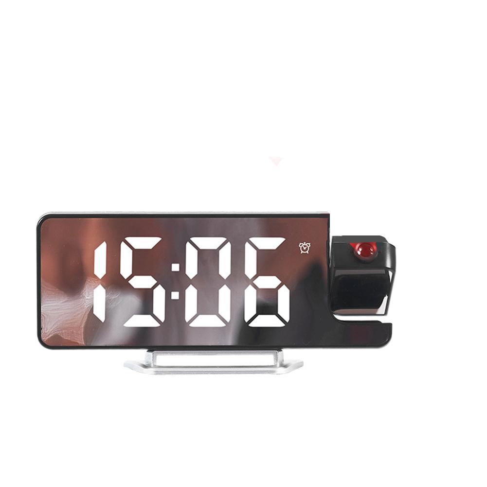 Projection Alarm Clock USB Charger LED Mirror Digital Clock with Temperature Date Projection Digital Alarm Clock for Home Office