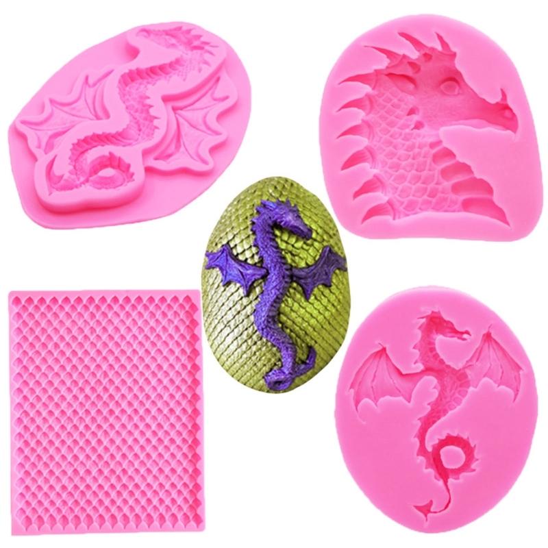 Dinosaur Fish Scales Silicone Mold Fondant Cake Mould Chocolate Mould Cake Decorating Tools Kitchen Baking Accessories