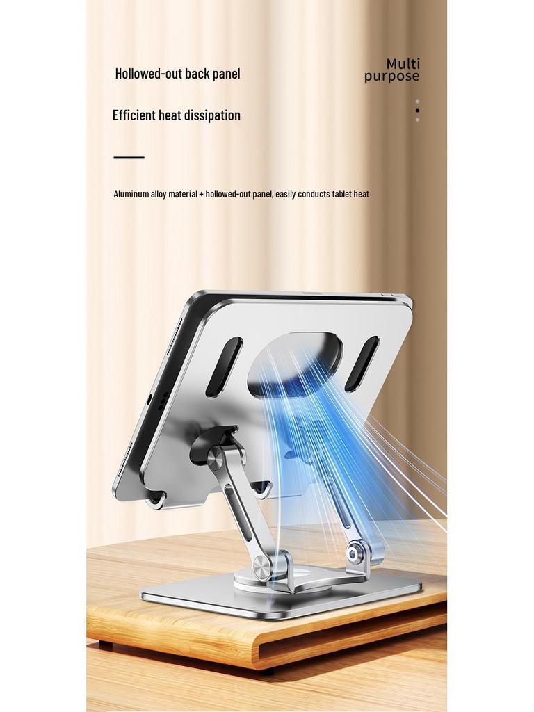 Adjustable 360° Rotating Aluminum Tablet & Phone Stand