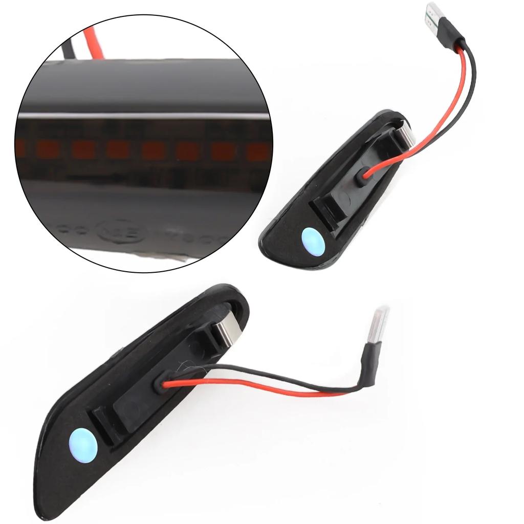 2pcs Yellow LED Sequential Side Marker Lights Lamp For BMW X3 E60 E61 E82 E88 E90 E91 E92 E93 Replacement Part