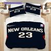 New Orleans Basketball Spirit Three-piece set(1 * duvet cover + 2 * pillowcase, without core)Soft and comfortable Christmas birthday gift