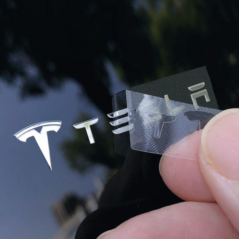 8/16 Stück Auto Metall Kreativ Wasserdicht Schmutzabweisend Aufkleber Zubehör Für Tesla Model 3 Model S Model X Model Y Roadster SpaceX