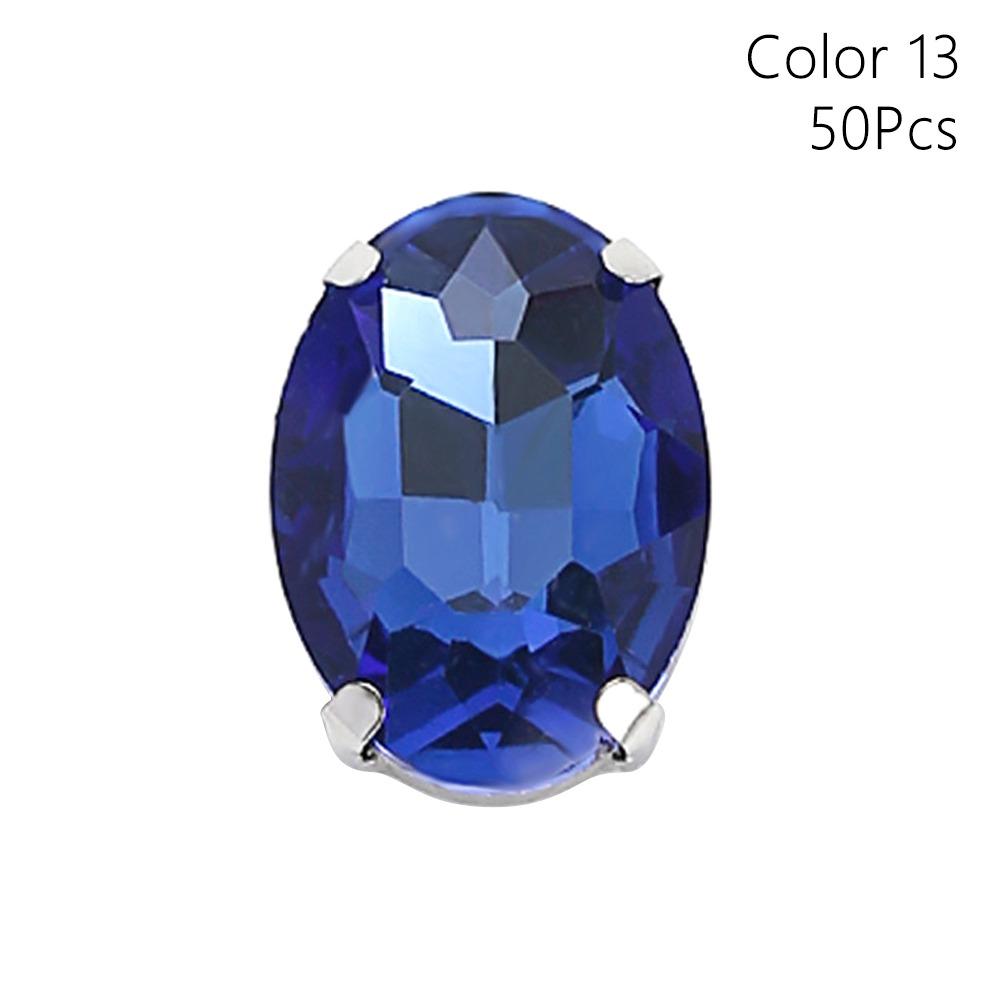 50Pcs/Pack With Silver Claw Glitter Sewing Rhinestones Sew On Diamond Beads Ornament  For Needlework