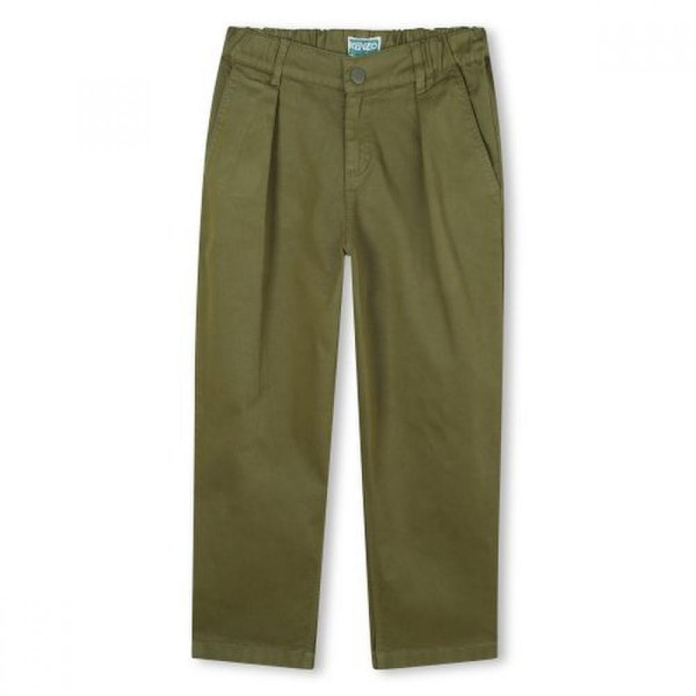Kenzo Kids Wonder Space Cotton Pants 25fw Z256afp421 Khaki Khaki/14Age_162CM