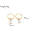 Stylish And Simple Women'S Ear Jewelry, High-End 18K Gold Titanium Steel Rectangular Zircon Earrings Batch