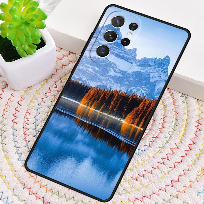 Mountain Reflection By The Lake Silicone Phone Case For Samsung Galaxy Note 10 Pro S26 S25 S24 S23 S22 S21 Plus Ultra Capa Cover