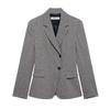 Women's Zebra Print Slim-Fit Double-Breasted Suit with Waist-Cinching and Draping Pants - Minimalist 2025