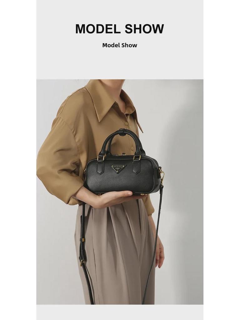 Elegant Women's Pleated Bowling Bag - Versatile, High-End Spring/Summer Handbag