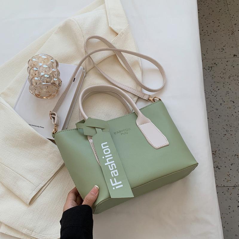 

Корейская универсальная ручная сумка-ведро на одно плечо зелёный