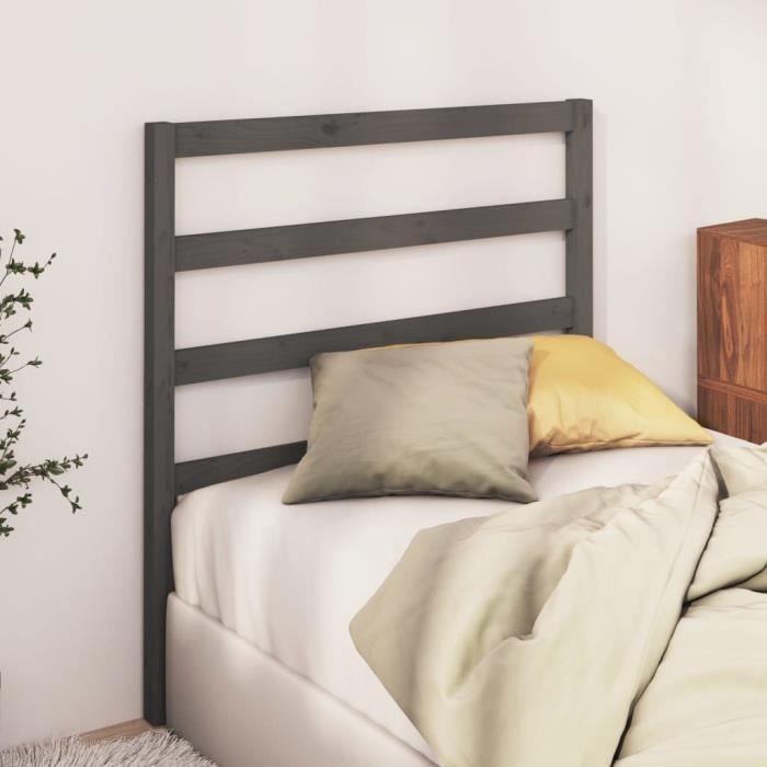 VidaXL Headboard Grey 96x4x100 Cm Solid Pine Wood 817622