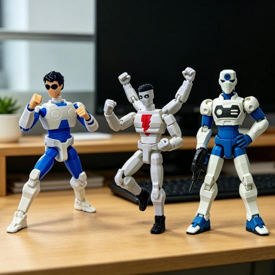 Cartoon Character Action Figure 3D Printed Posable Articulated Figure Model Collectible Figurine Fidget Toy Decoration Anime Fans Gifts