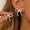 Light Luxury Zircon Butterfly Fringed Earrings Women'S Niche High-End Temperament Earrings Personalized Fashion Exquisite Ear Jewelry
