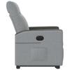 Electric Recliner Chair with Rising Function Light Grey Fabric
