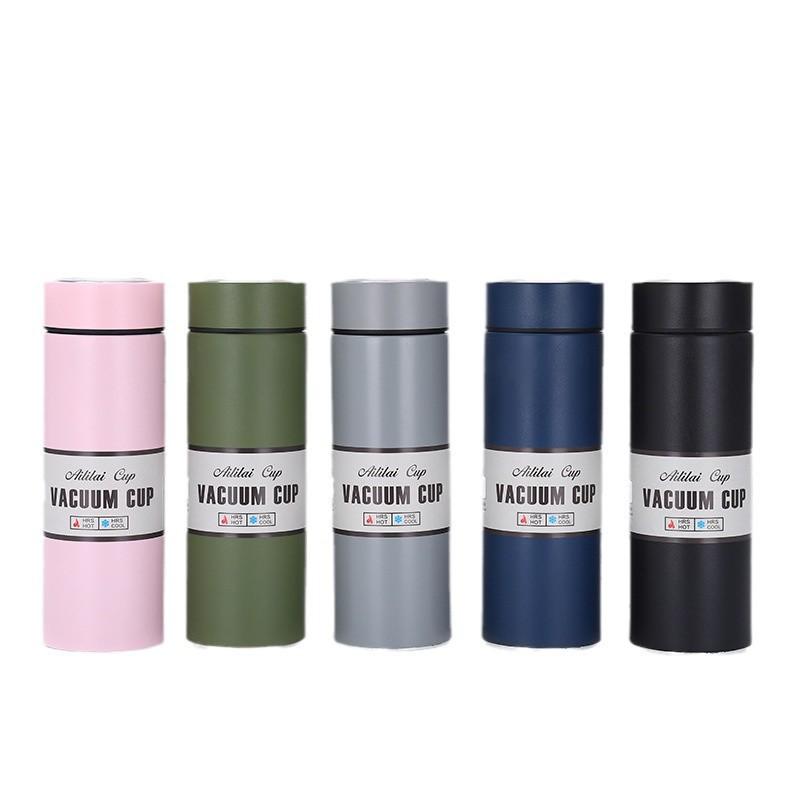 New Modern Stainless Steel Vacuum Cup High-end Simple Straight Cup Tea Separation Business Gift Cup