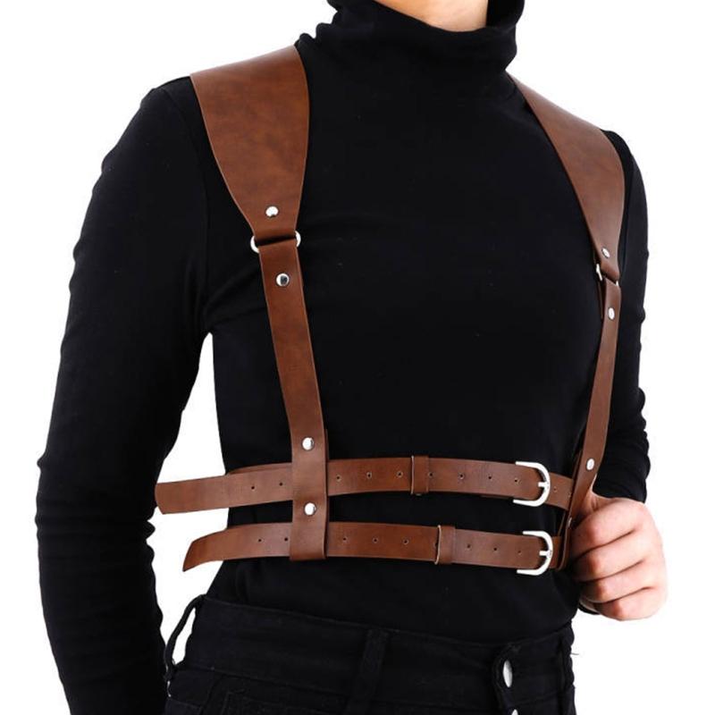 Punk-Taillengürtel Damen Halloween Leder Skinny Body Verstellbare Gürtel mit Legierungsschnalle für Party Nachtclub Taille Schlank