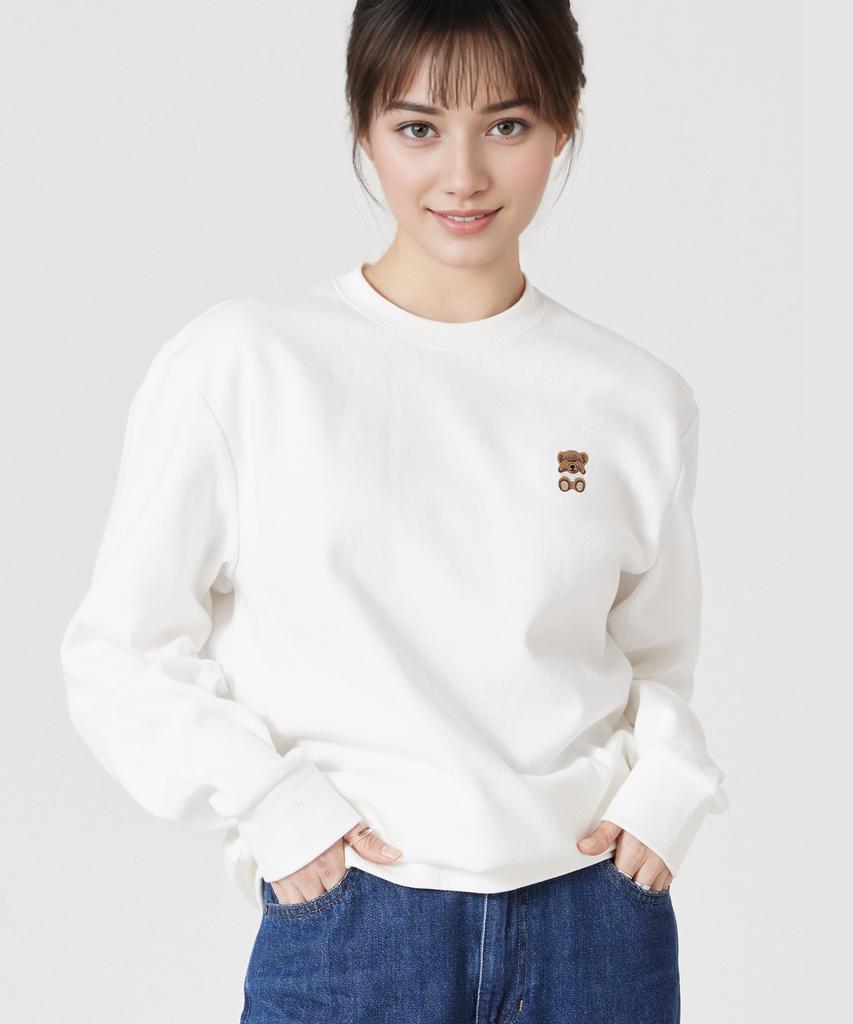 OKSTAR Mini Me Sleepy Teddy Bear Embroidered Special Double-Sided Sweatshirt (Type B)