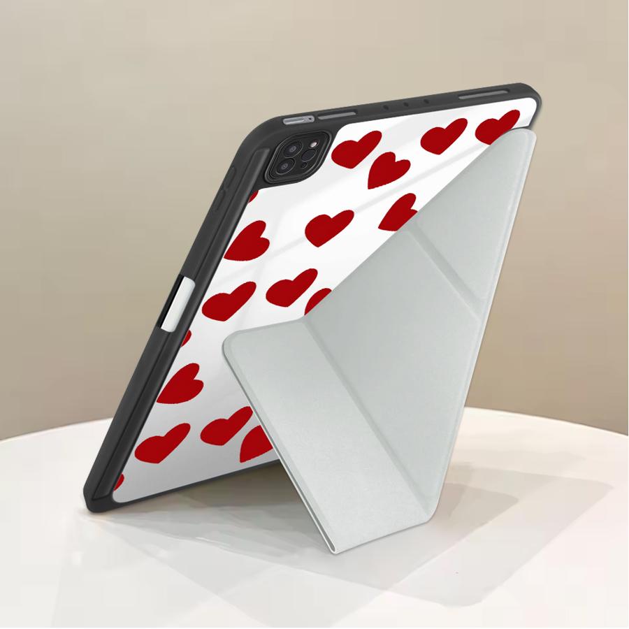 Holder Cover Tablet Case For iPad Pro 11th 10th 9th 8th 7th 12.9inch Pro 2025 Air 4 5 M3 M2 1 2 M4 11inch Mini 6 7 Cartoon Love