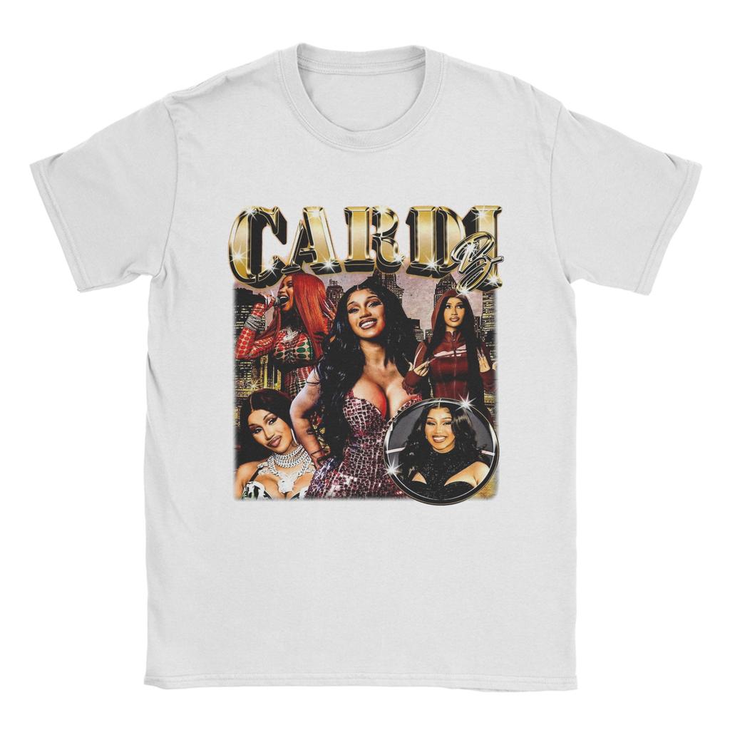 Rapper Cardi B T-Shirts Men  Funny Pure Cotton Tees Crewneck Short Sleeve T Shirt Printing Tops