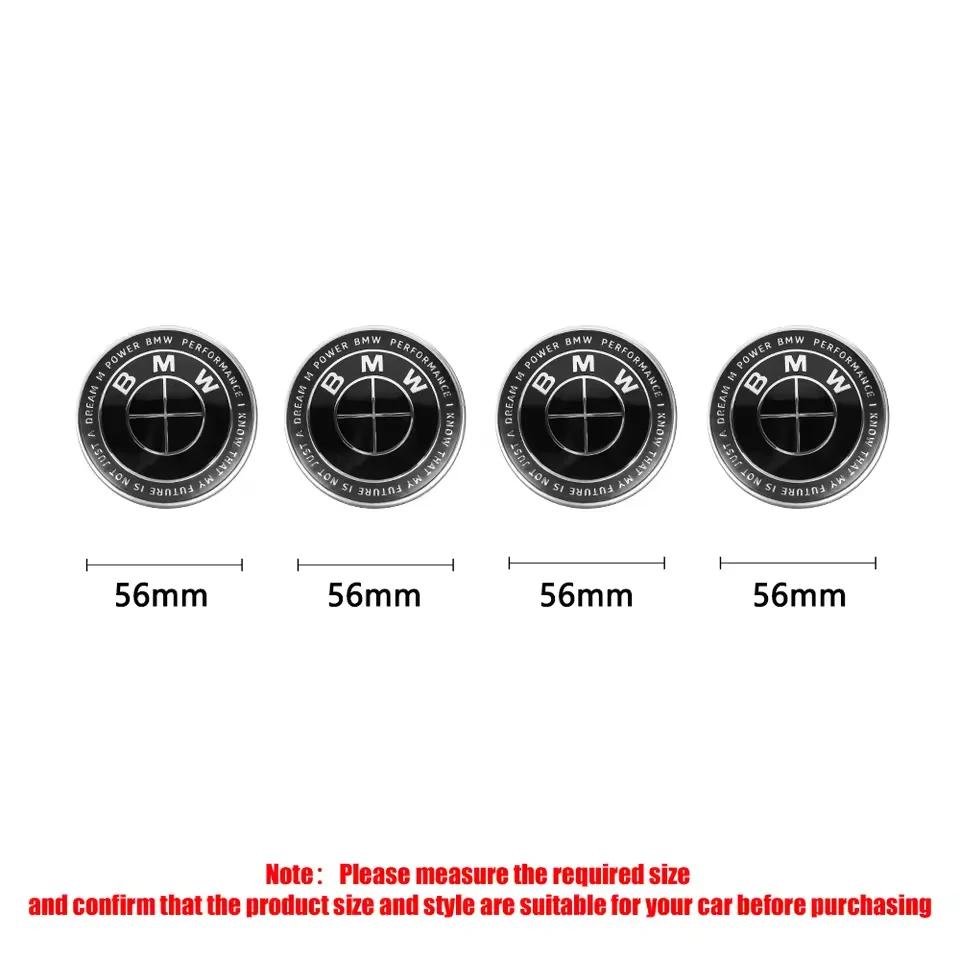 NEOW3 For BMW E39 E46 E90 E60 E87 E53 F10 F20 F30 M X3 X5 X6 Accessories 4Pc 68mm 56mm Wheel Center Caps Emblem Badge 50th Anniversary