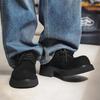 2024 Autumn Unisex Couple's British Style Retro Thick-Soled Casual Leather Shoes 9533-K