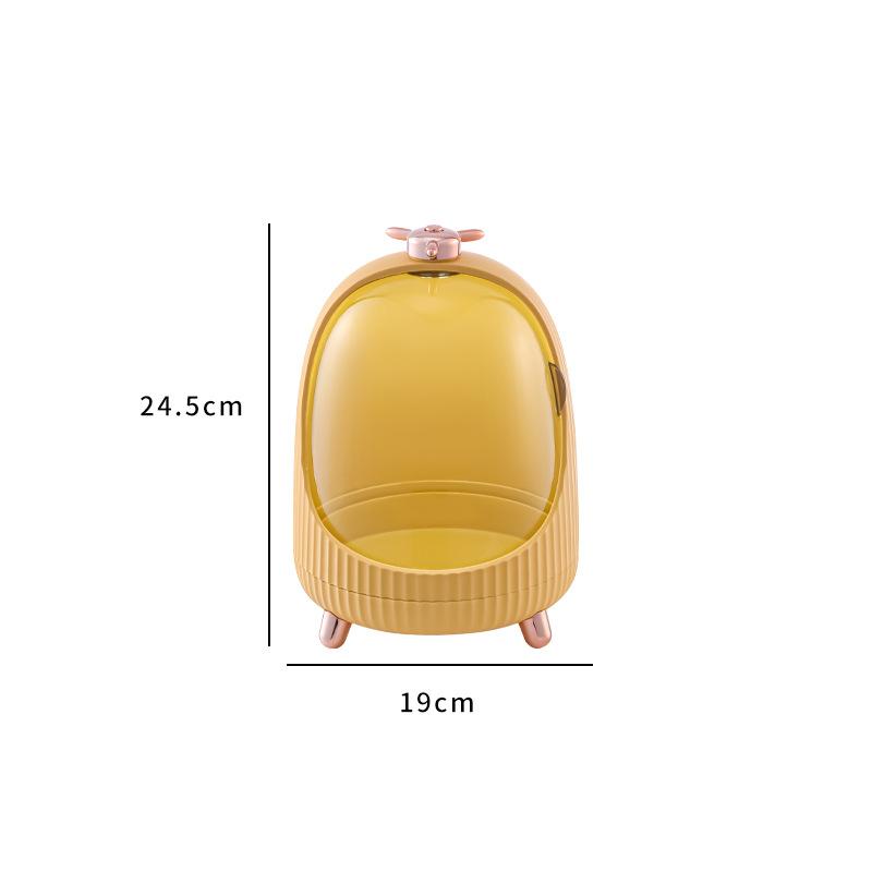 Round Acrylic Cosmetic Organizer Makeup Brush Holder Lipstick Mask Storage Rack for Skincare Vanity Desktop