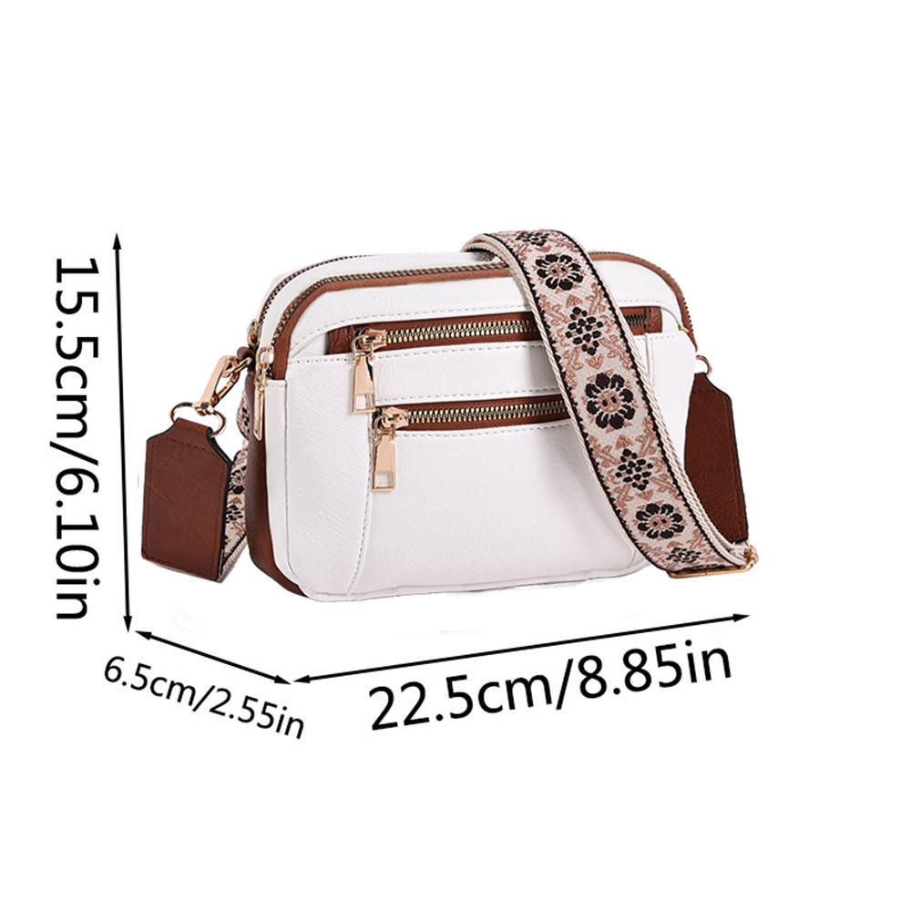 Versatile Women's PU Shoulder Bag with Large Capacity and Trendy Wide Strap