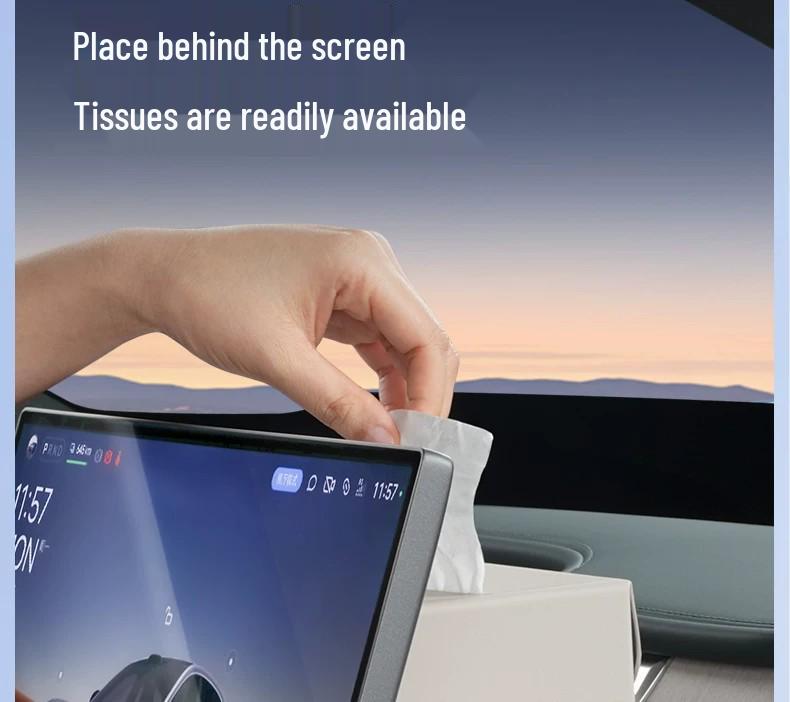 Foldable Magnetic Car Tissue Holder for Xiaomi YU7/SU7 Dashboard
