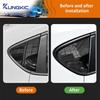 For Seat Leon MK1 Altea 2005 2006 2007 2008 2009 2010 2011 2012 Triangle Window Sticker Carbon Fiber Pattern Glossy Black Trim