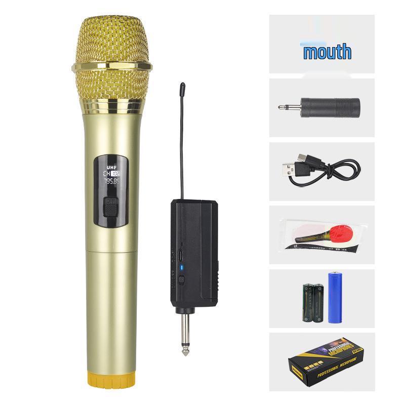 Dual Wireless Handheld Microphone & Trolley Speaker for Live Broadcasts and Home Karaoke