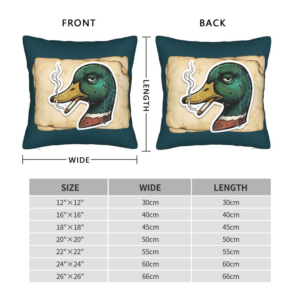 Mallard-Smoking-Cigarette Pillowcases Vintage Pillow Case For Sofa Bedroom Home Decor Design Pillow Cover