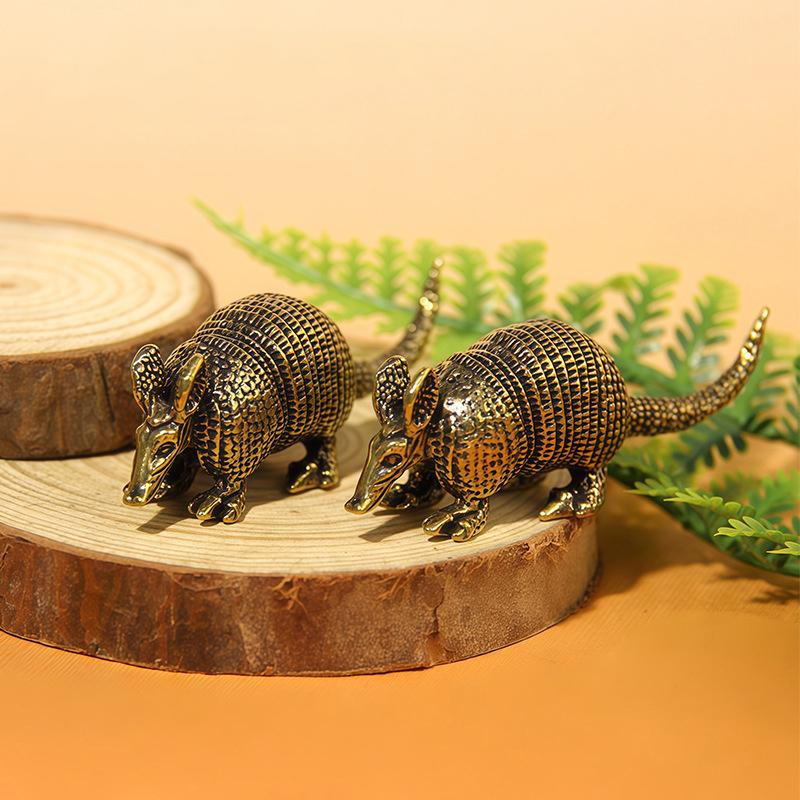 

1Pcs Tabletop Ornament Antique Rat Opossum Brass Figurines Vintage Metal Animals Home Desk Decoration Accessories onesize