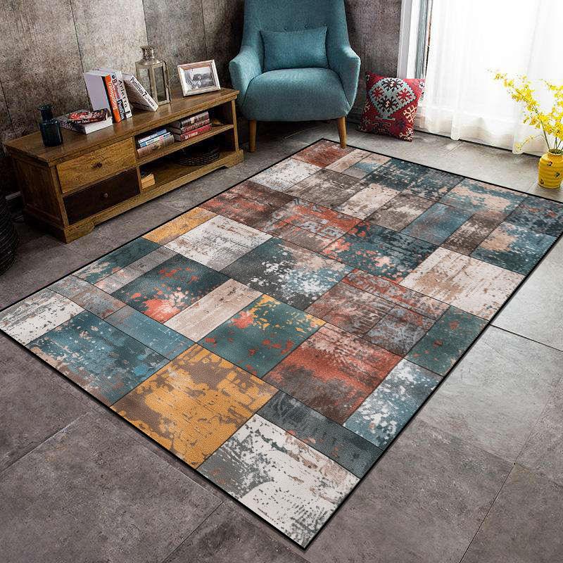 Bohemian Retro Living Room Carpets BOHO Abstract Home Large Rug Hallway Doorway Entrance Door Mat Room Decor Foot Mat Washable